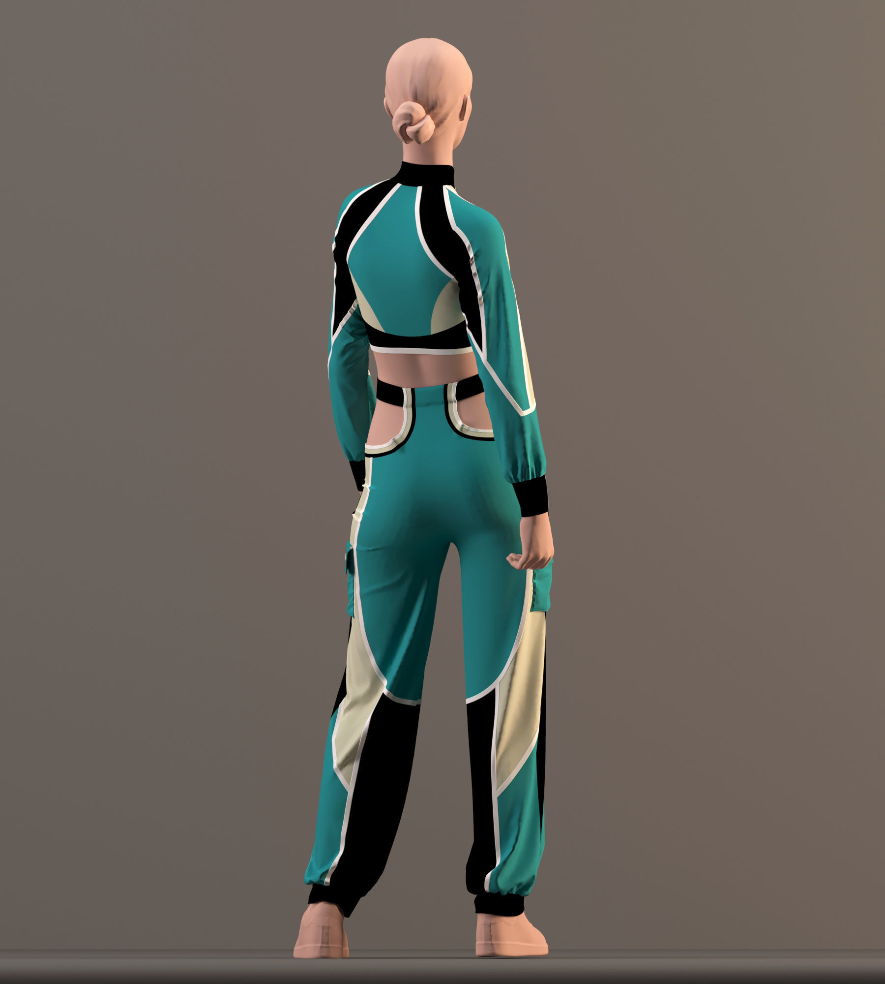 women sportswear- sport clothing 3D model_9
