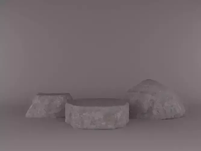 rock 3d model three rocks