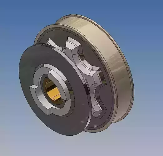 Chain wheel for 12 mm chain with 6 tooth
