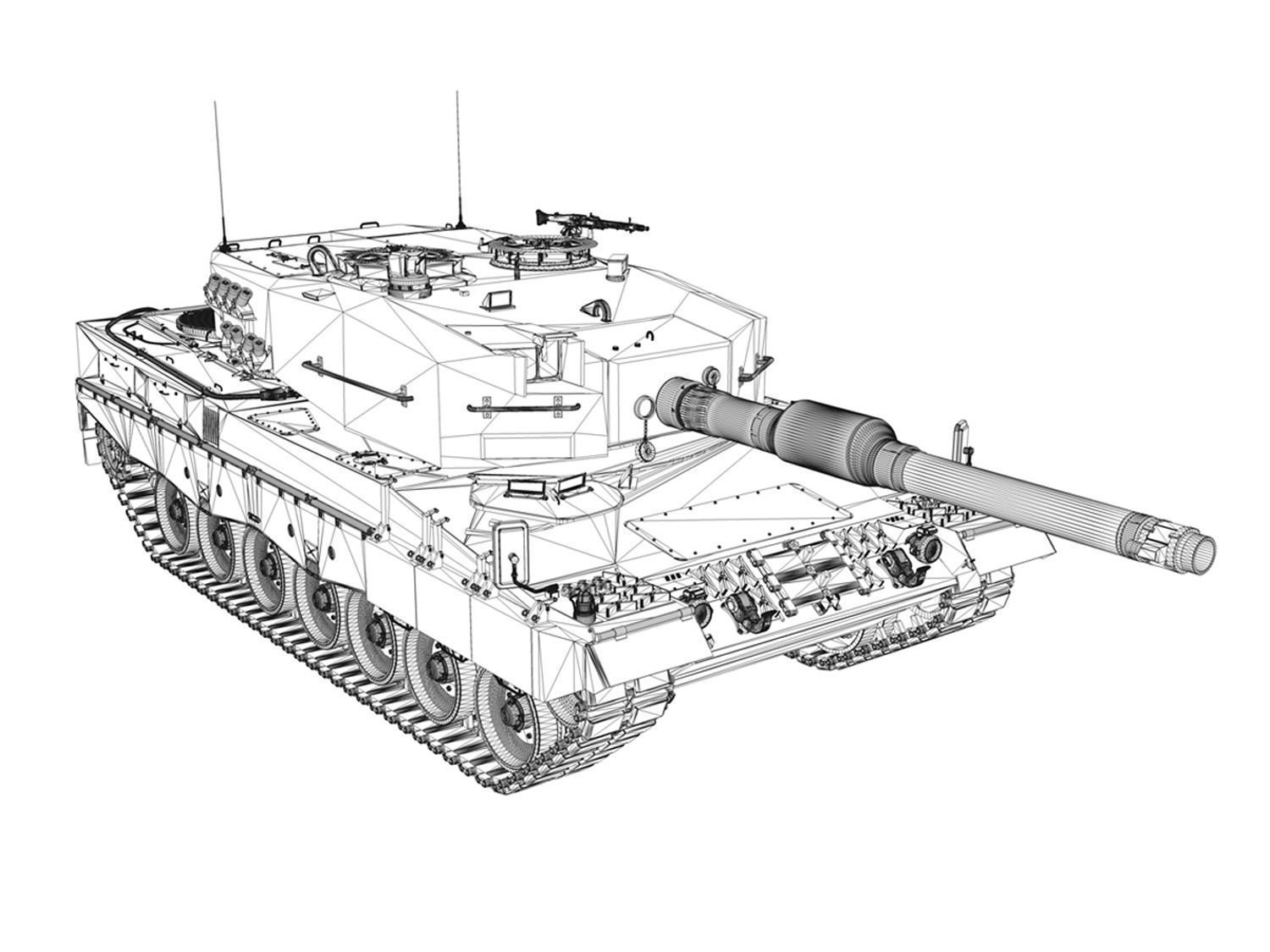 Leopard 2A4 Main Battle Tank  3D model_14