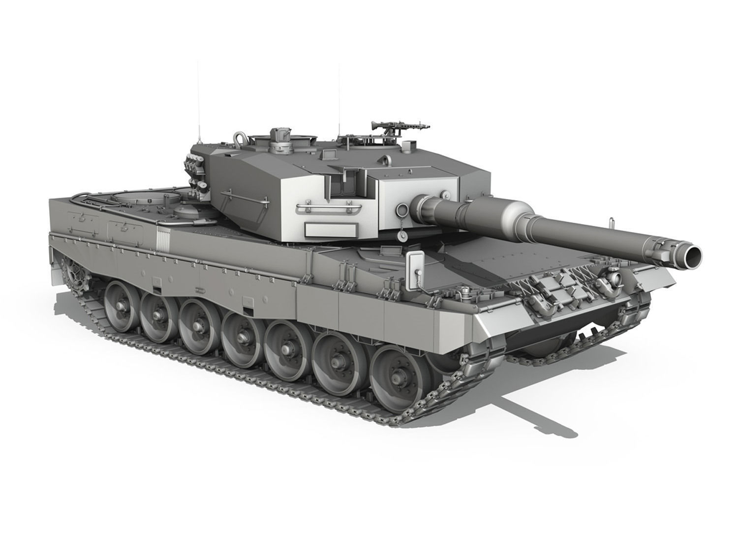 Leopard 2A4 Main Battle Tank  3D model_6
