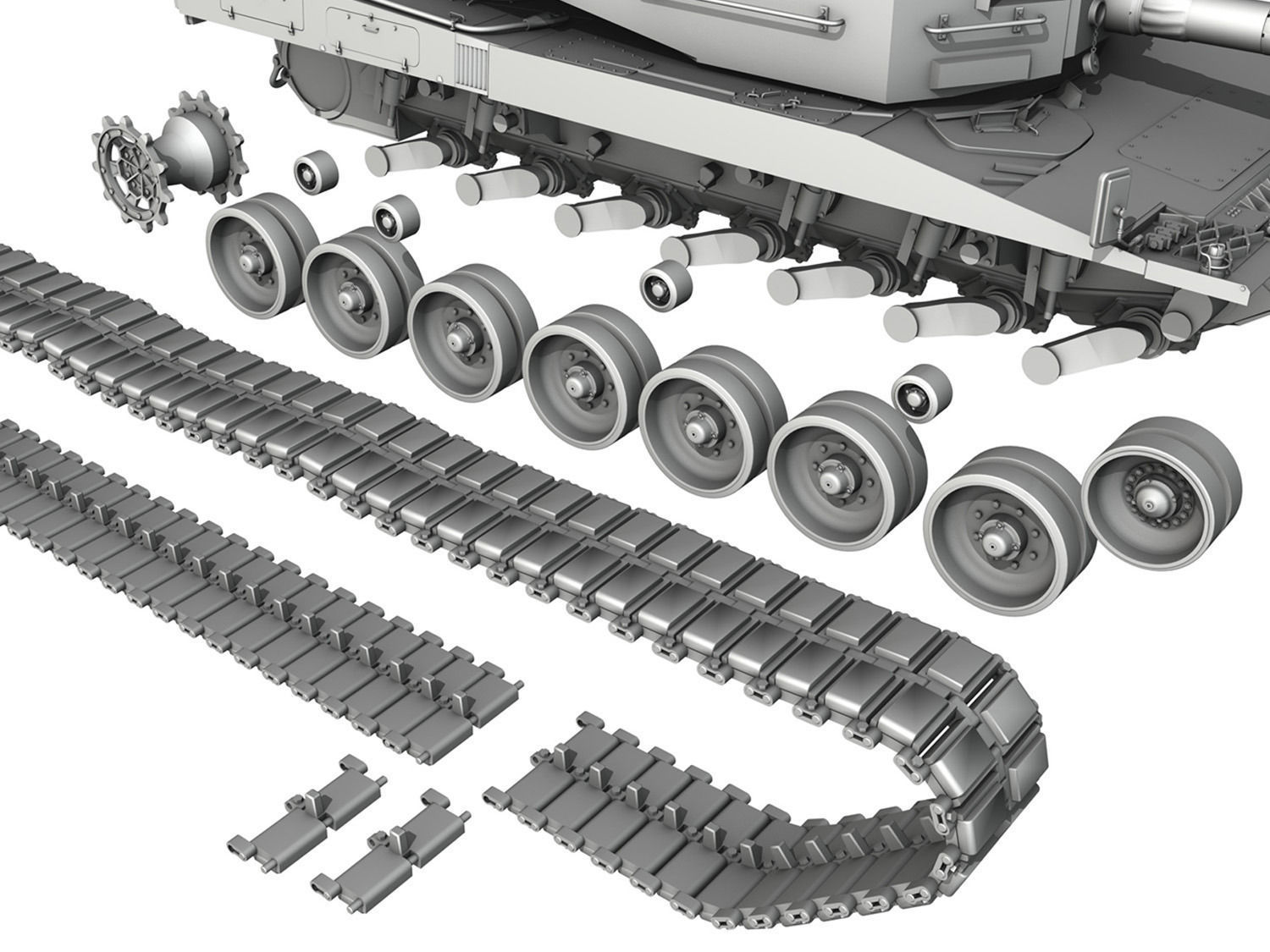 Leopard 2A4 Main Battle Tank  3D model_10