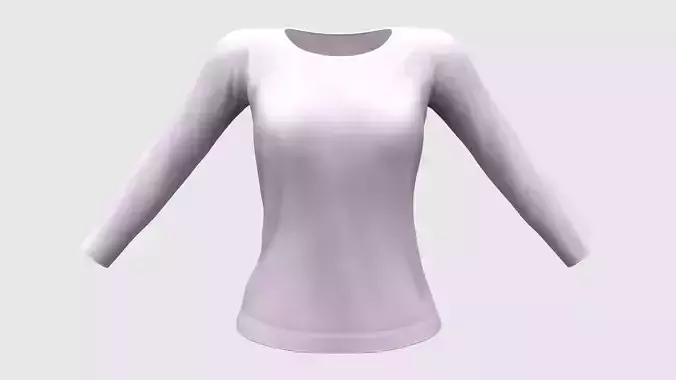 Ladies Long Sleeves Crew Neck Classic T-Shirt