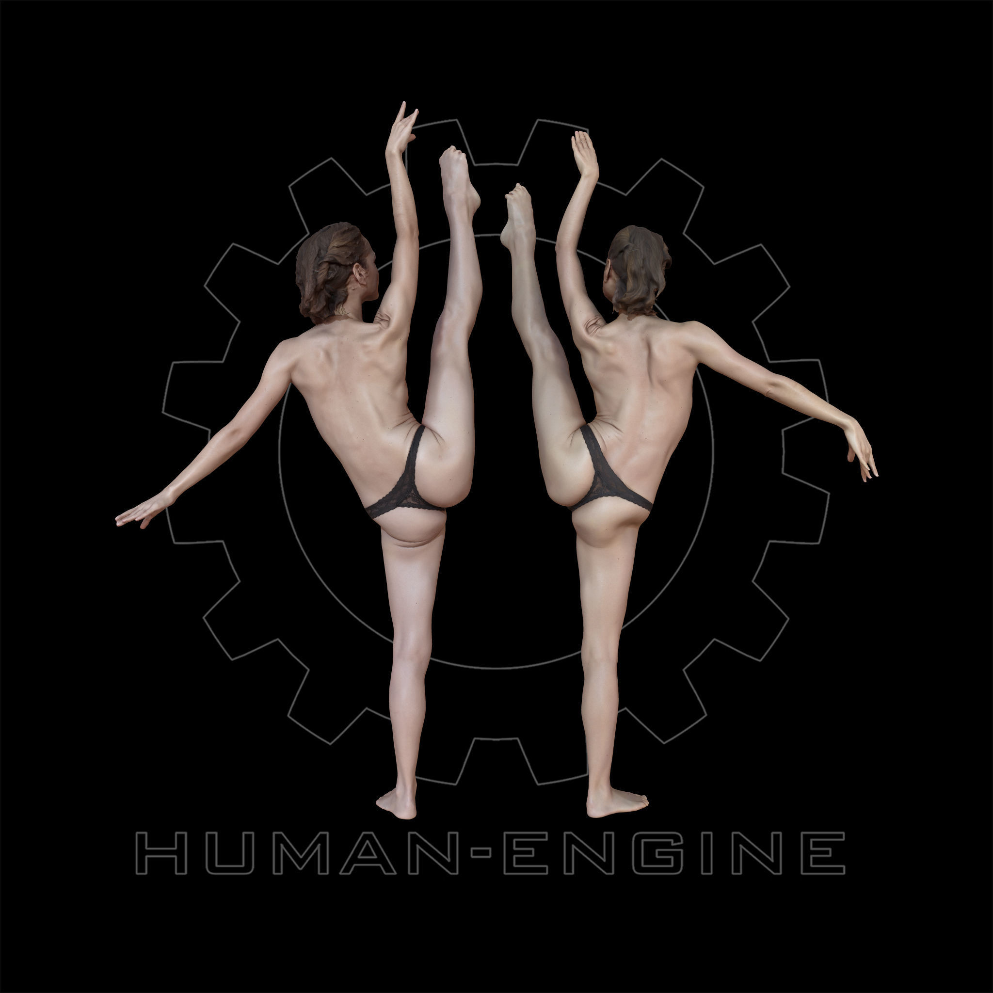 Female Scan - Sylph Ballet Poses 40-41 3D model_11