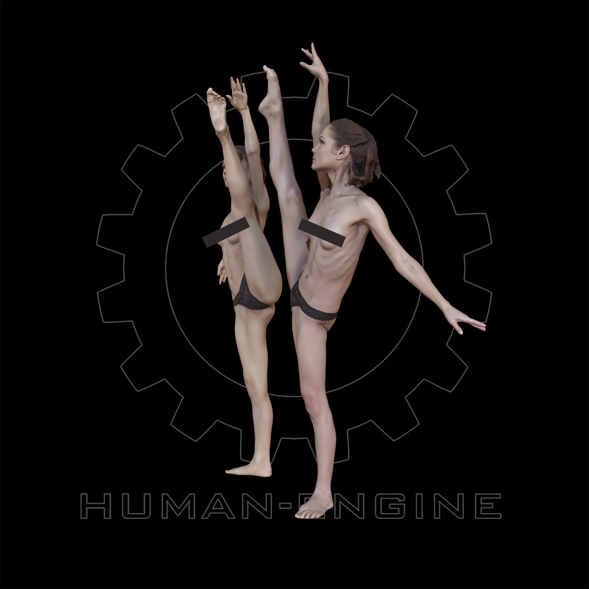 Female Scan - Sylph Ballet Poses 40-41 3D model_17