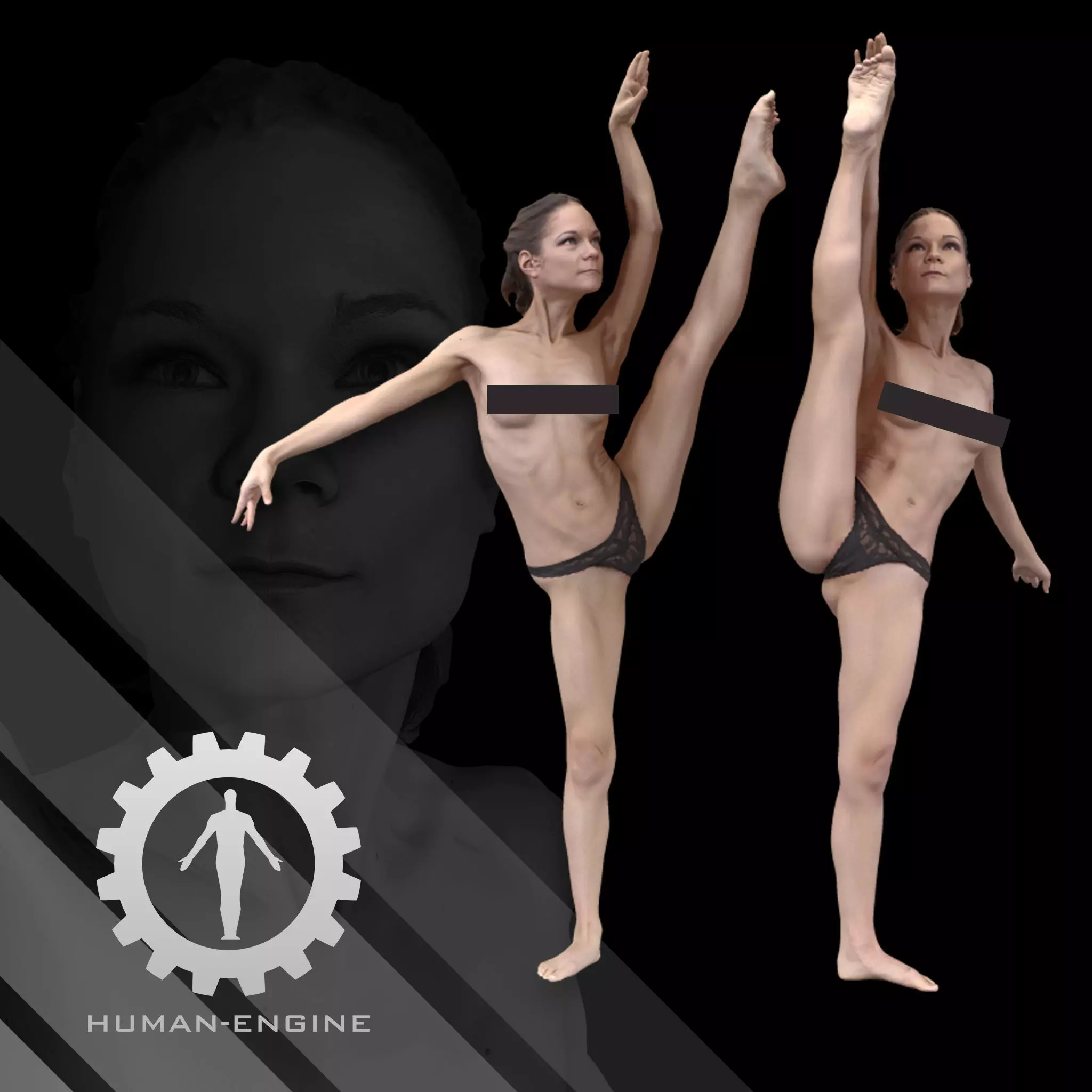 Female Scan - Sylph Ballet Poses 40-41 3D model_0