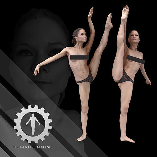 Female Scan - Sylph Ballet Poses 40-41 3D model