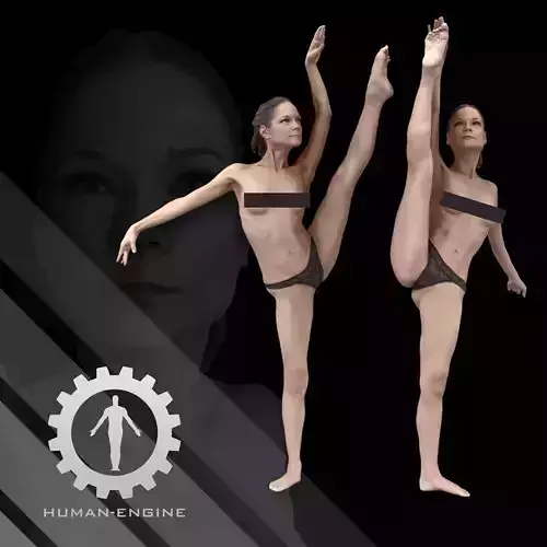 Female Scan - Sylph Ballet Poses 40-41 3D model