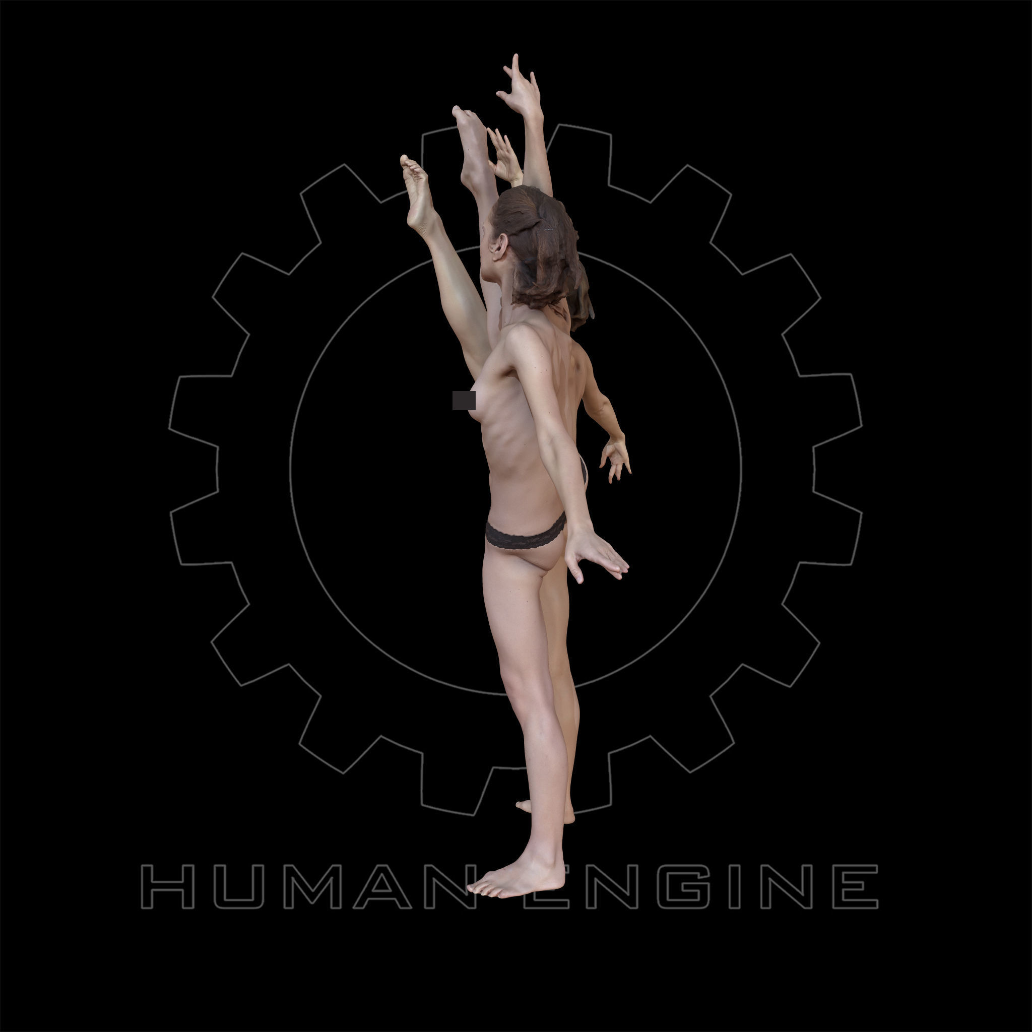 Female Scan - Sylph Ballet Poses 40-41 3D model_15