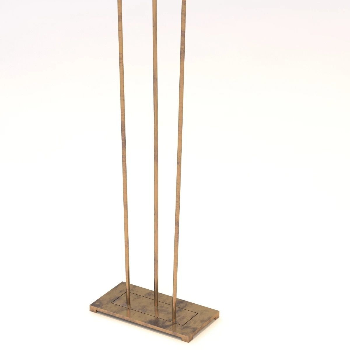 Forest Floor Lamp With Gilded Iron 3D model_4