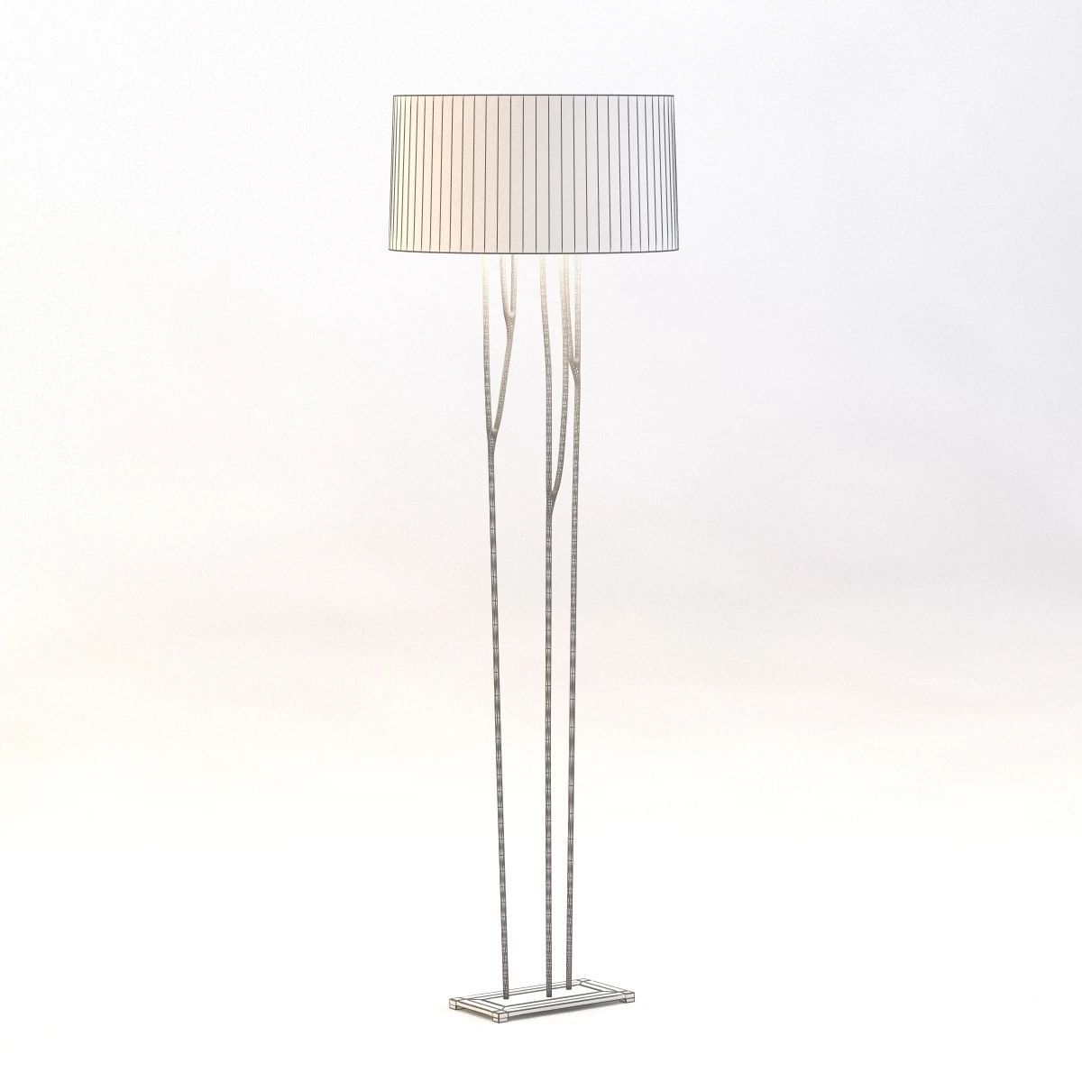 Forest Floor Lamp With Gilded Iron 3D model_1