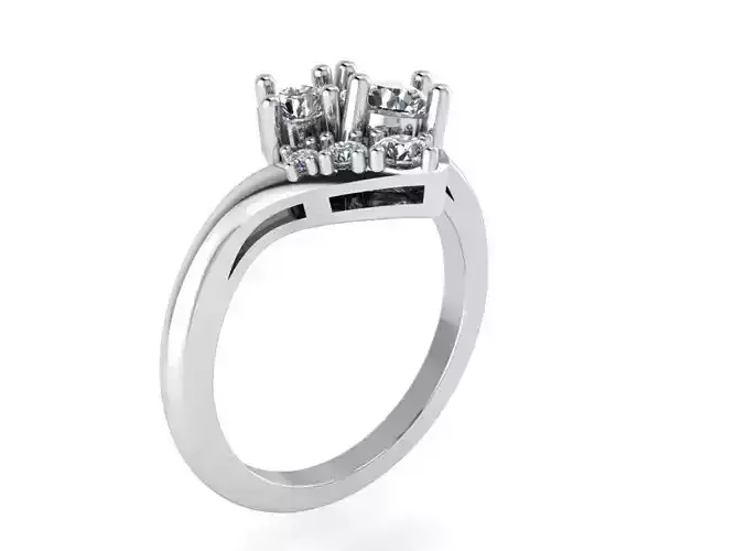 Diamond solitare ring 2261 3D print model 3D print model