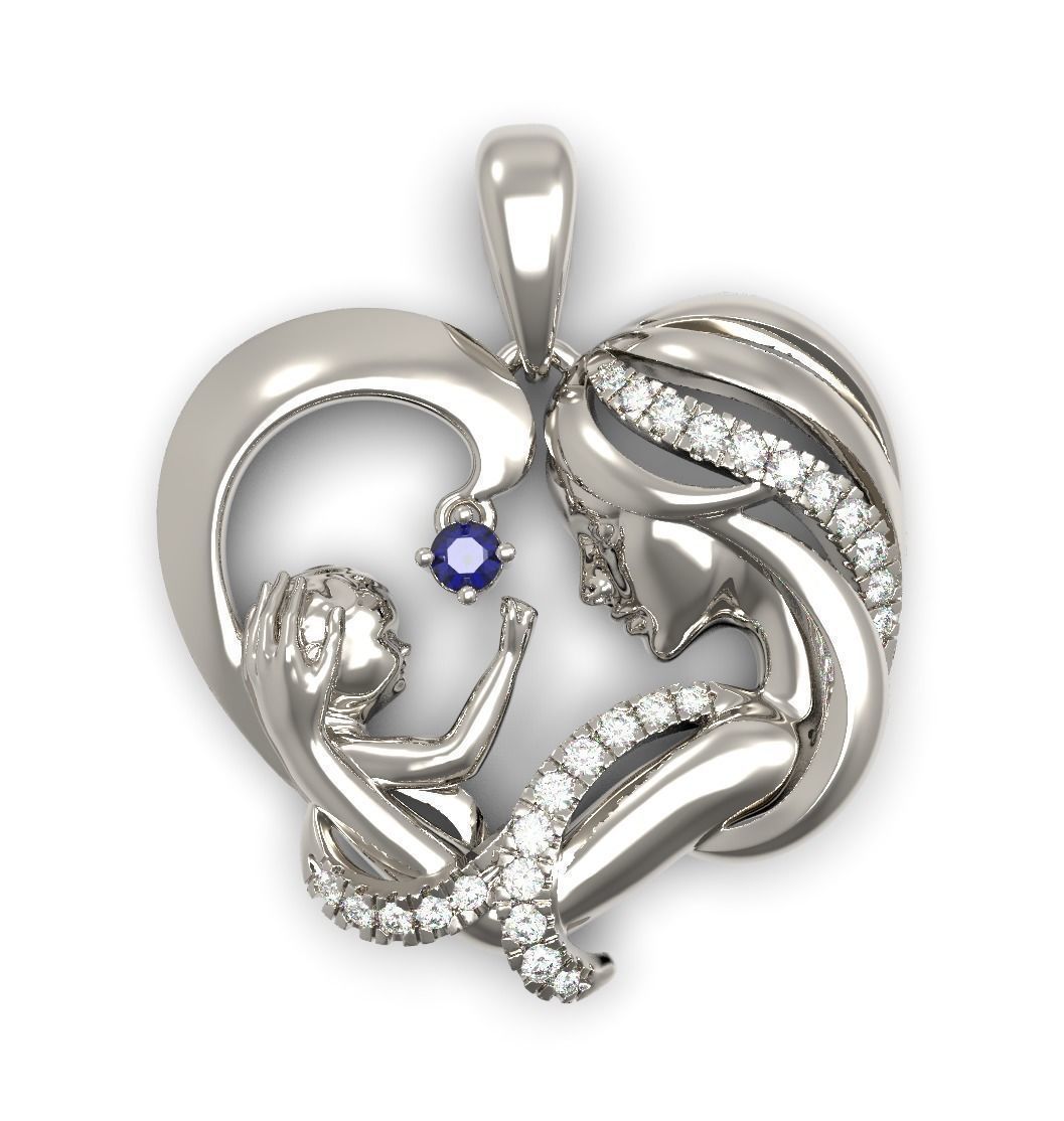 MOTHER AND SON PENDANT 3D print model_3