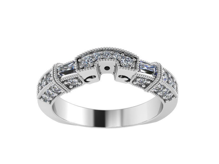 Round diamond ring 2264 3D print model 3D print model_2