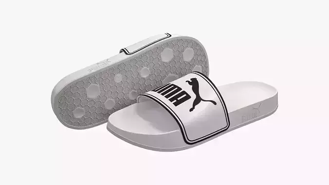 Puma Leadcat Slide Sandals White