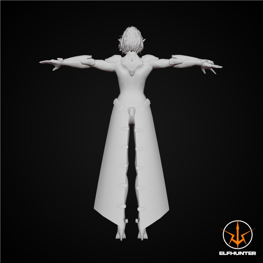 EXCLUSIVE ELF HUNTER EDITION RIGGED CHARACTER ELF MECHANICAL Low-poly 3D model_8