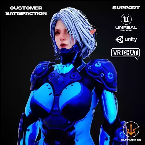 EXCLUSIVE ELF HUNTER EDITION RIGGED CHARACTER ELF MECHANICAL Low-poly 3D model