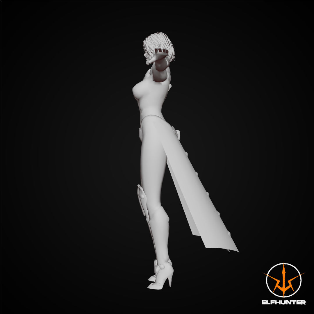 EXCLUSIVE ELF HUNTER EDITION RIGGED CHARACTER ELF MECHANICAL Low-poly 3D model_9