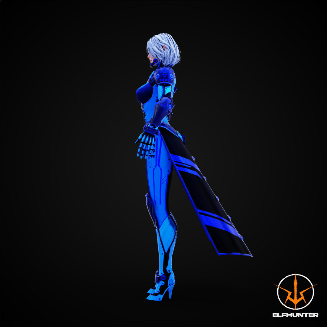 EXCLUSIVE ELF HUNTER EDITION RIGGED CHARACTER ELF MECHANICAL Low-poly 3D model_5