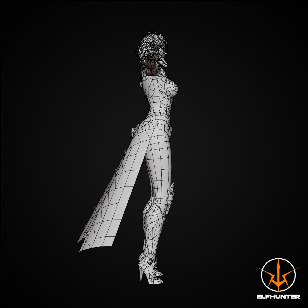 EXCLUSIVE ELF HUNTER EDITION RIGGED CHARACTER ELF MECHANICAL Low-poly 3D model_11
