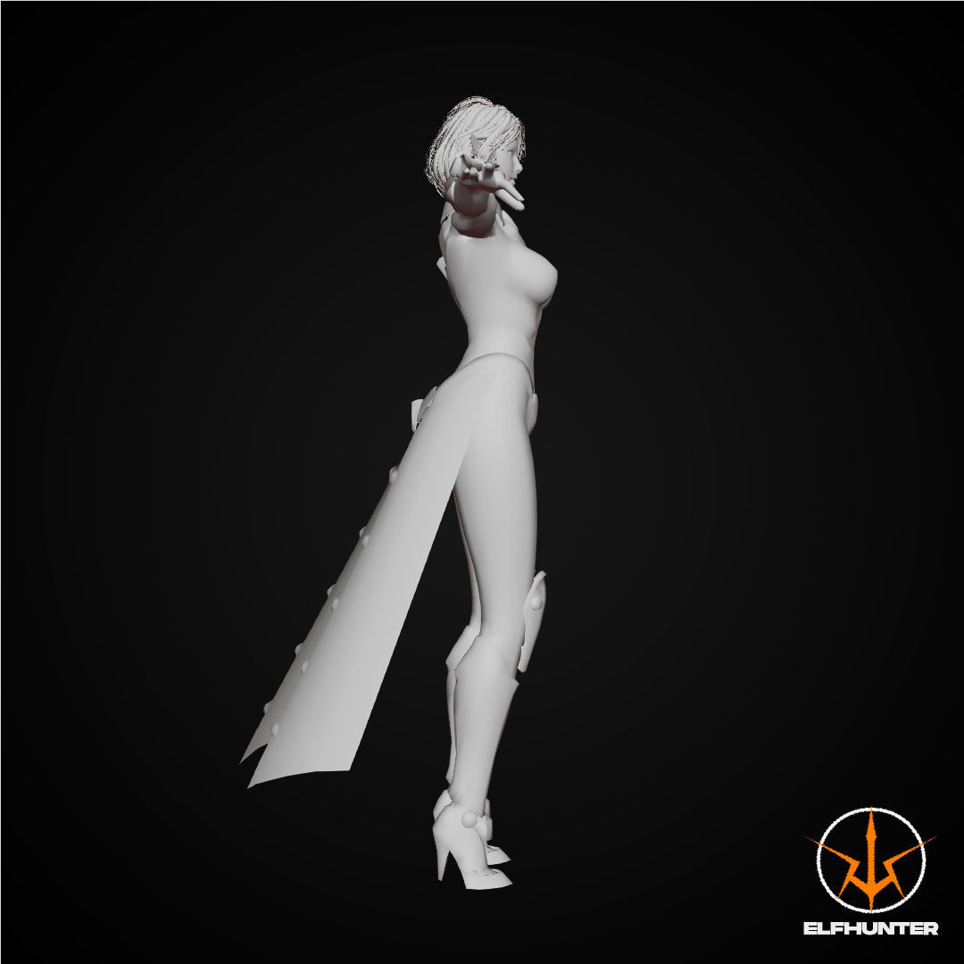 EXCLUSIVE ELF HUNTER EDITION RIGGED CHARACTER ELF MECHANICAL Low-poly 3D model_7