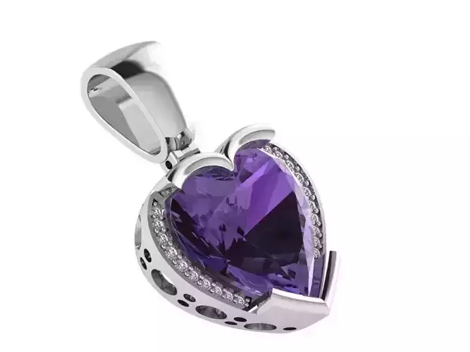 Purple Heart pendant 2265 3D print model