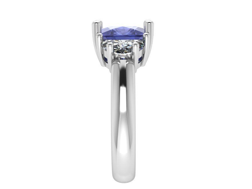 Big blue stone diamond ring 2267 3D print model 3D print model_3