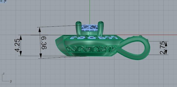 Palatial pendant 2269 3D print model 3D print model_7