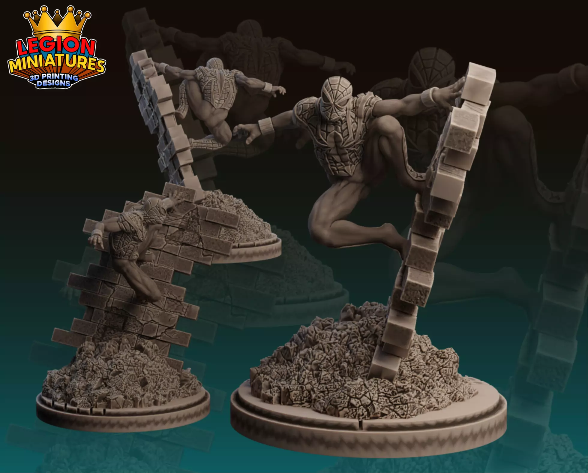 Marvel crisis protocol ben spiderman presupported included 3D print model