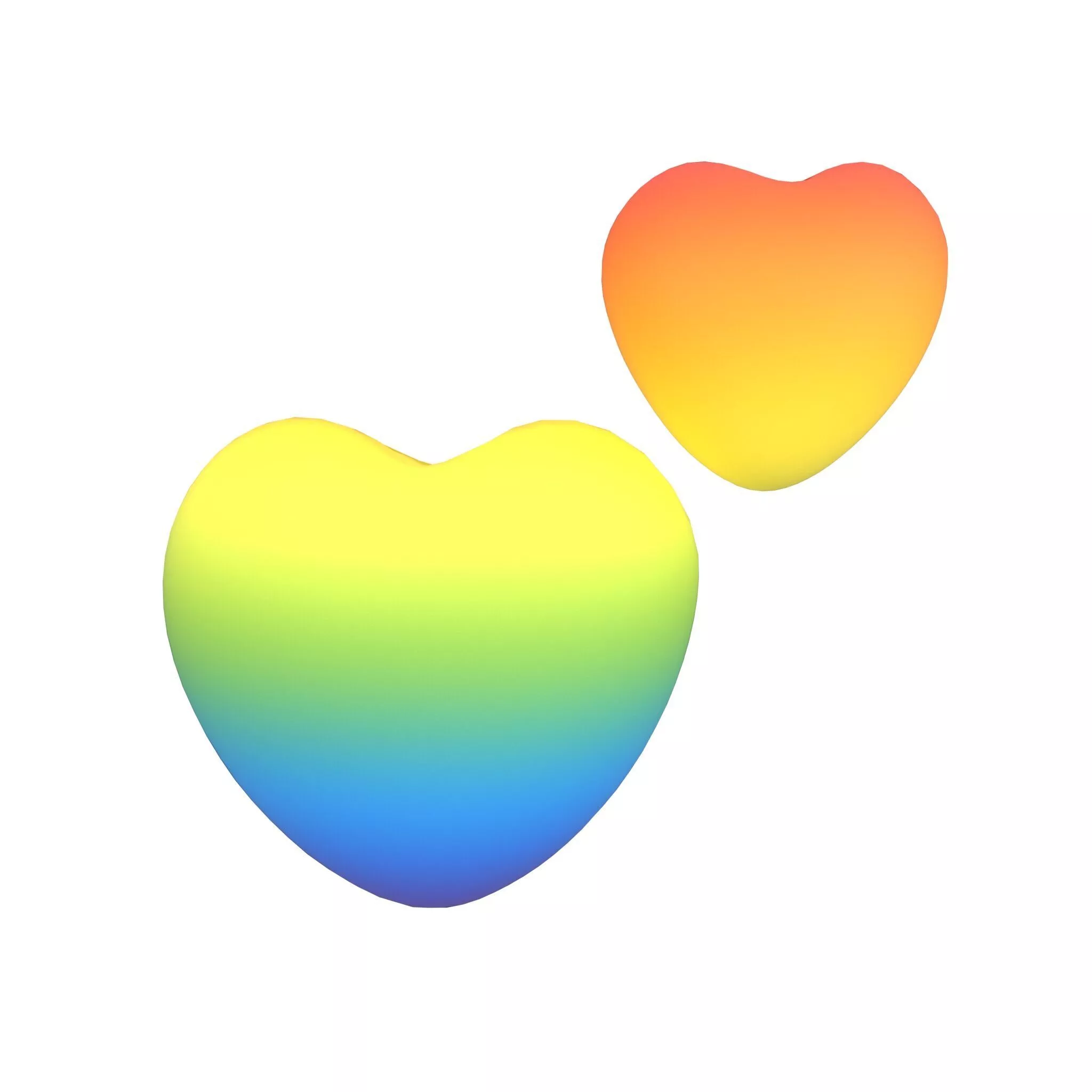 3D model Two Hearts v1 013 VR / AR / low-poly | CGTrader