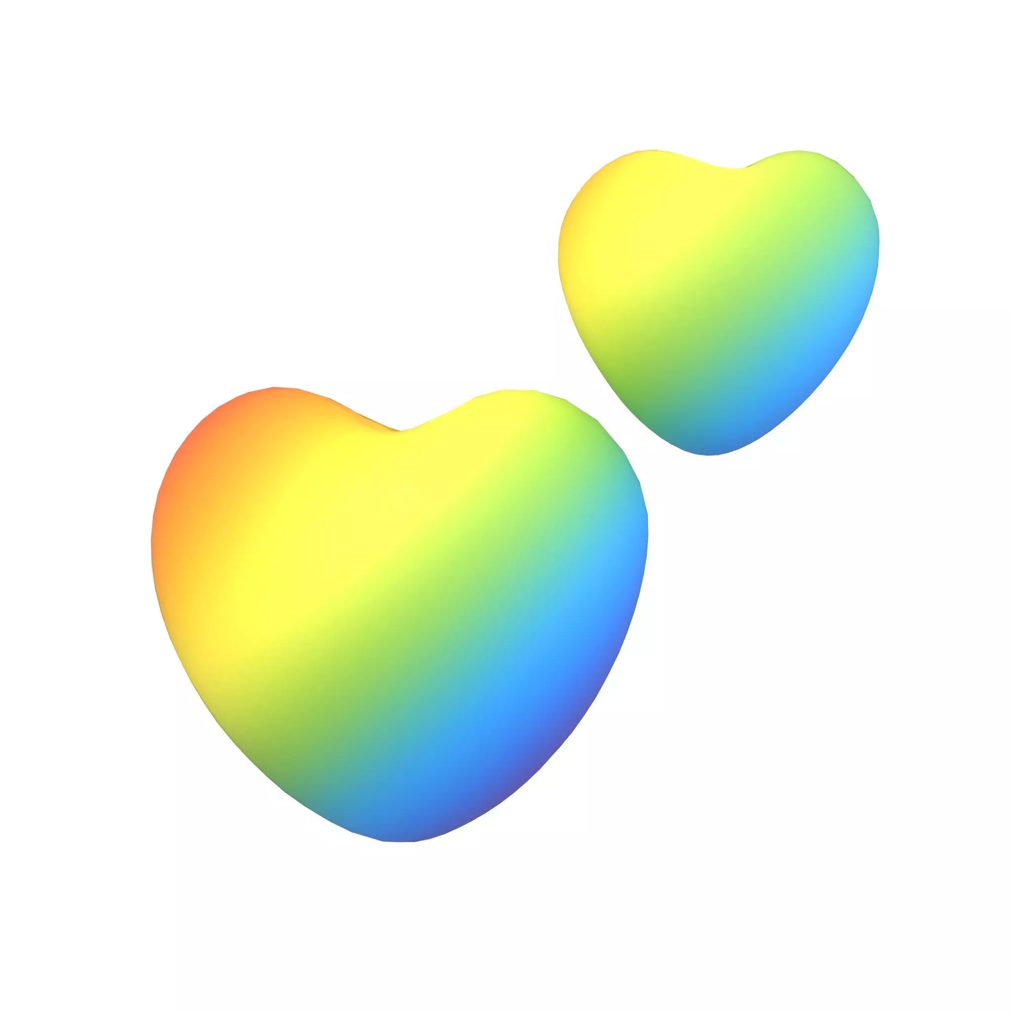 3D model Two Hearts v1 014 VR / AR / low-poly | CGTrader