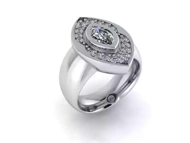 Tear diamond ring 2276 3D print model