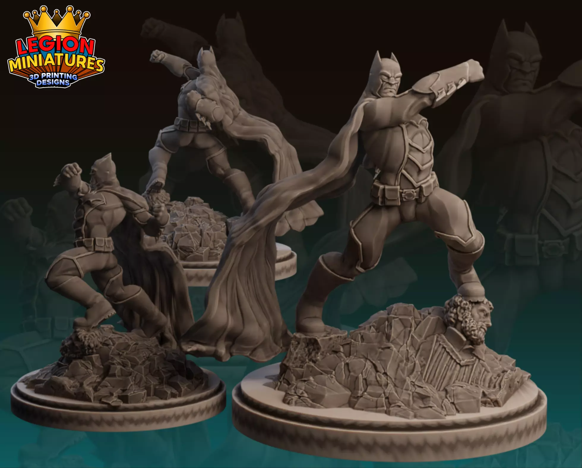 Marvel crisis protocol batman presupported included  3D print model_0