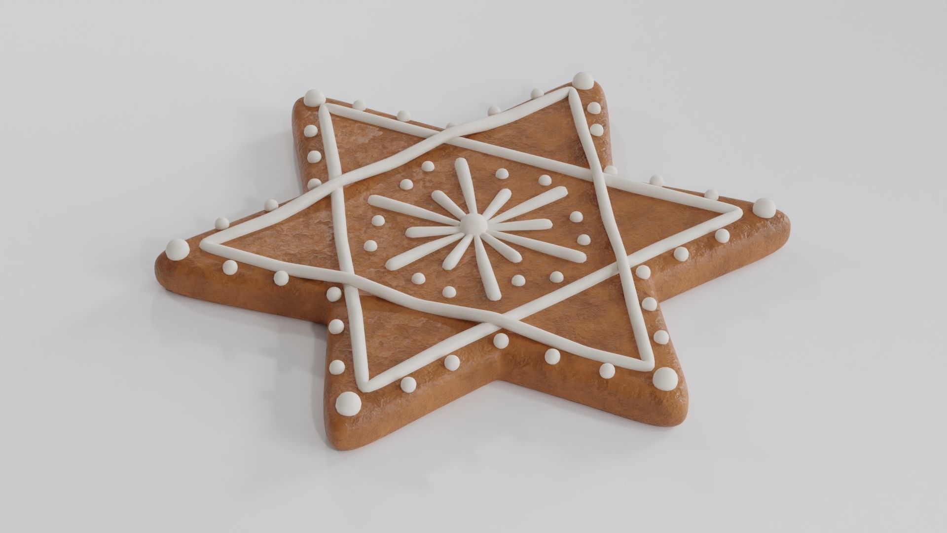 Gingerbread Christmas Cookie 06 3D model_6