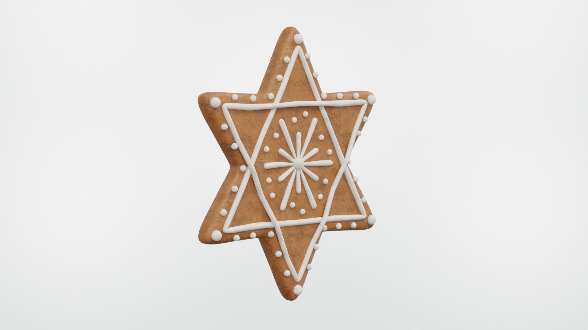 Gingerbread Christmas Cookie 06 3D model_1