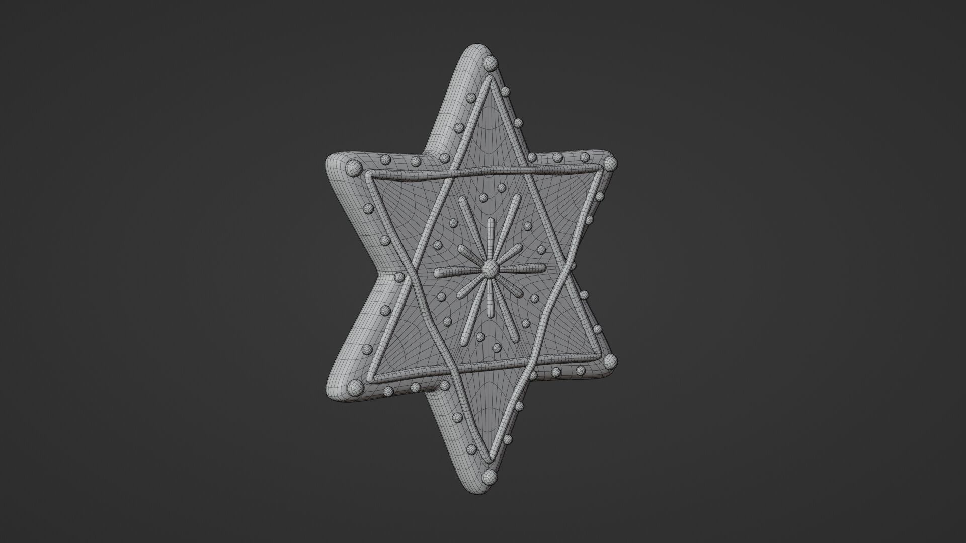 Gingerbread Christmas Cookie 06 3D model_9