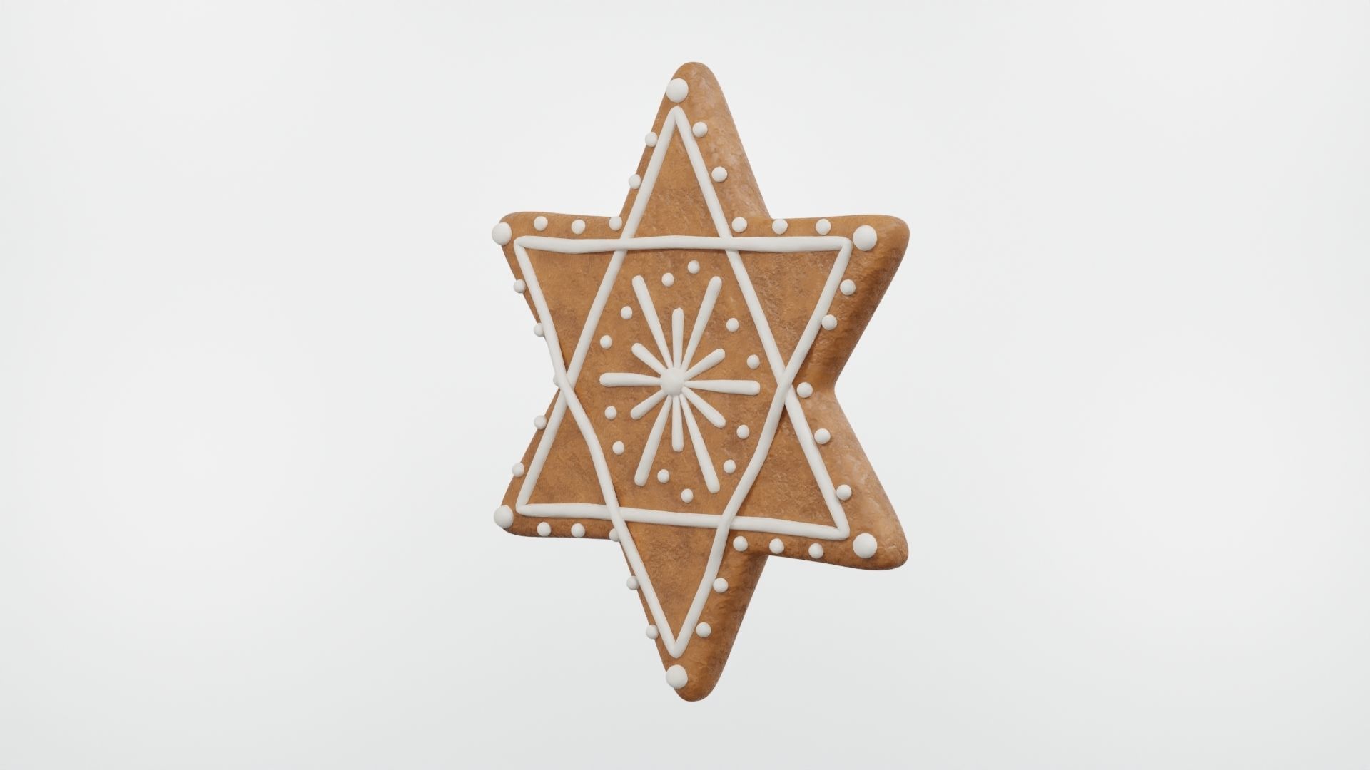Gingerbread Christmas Cookie 06 3D model_5