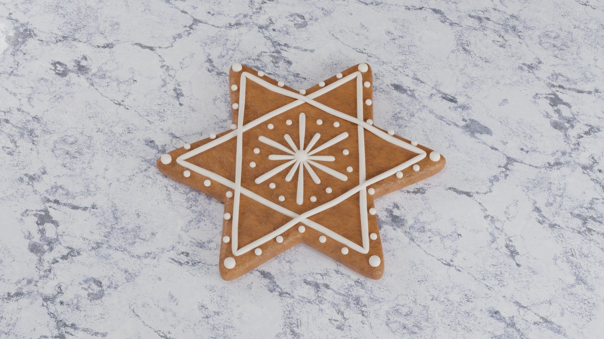 Gingerbread Christmas Cookie 06 3D model_7