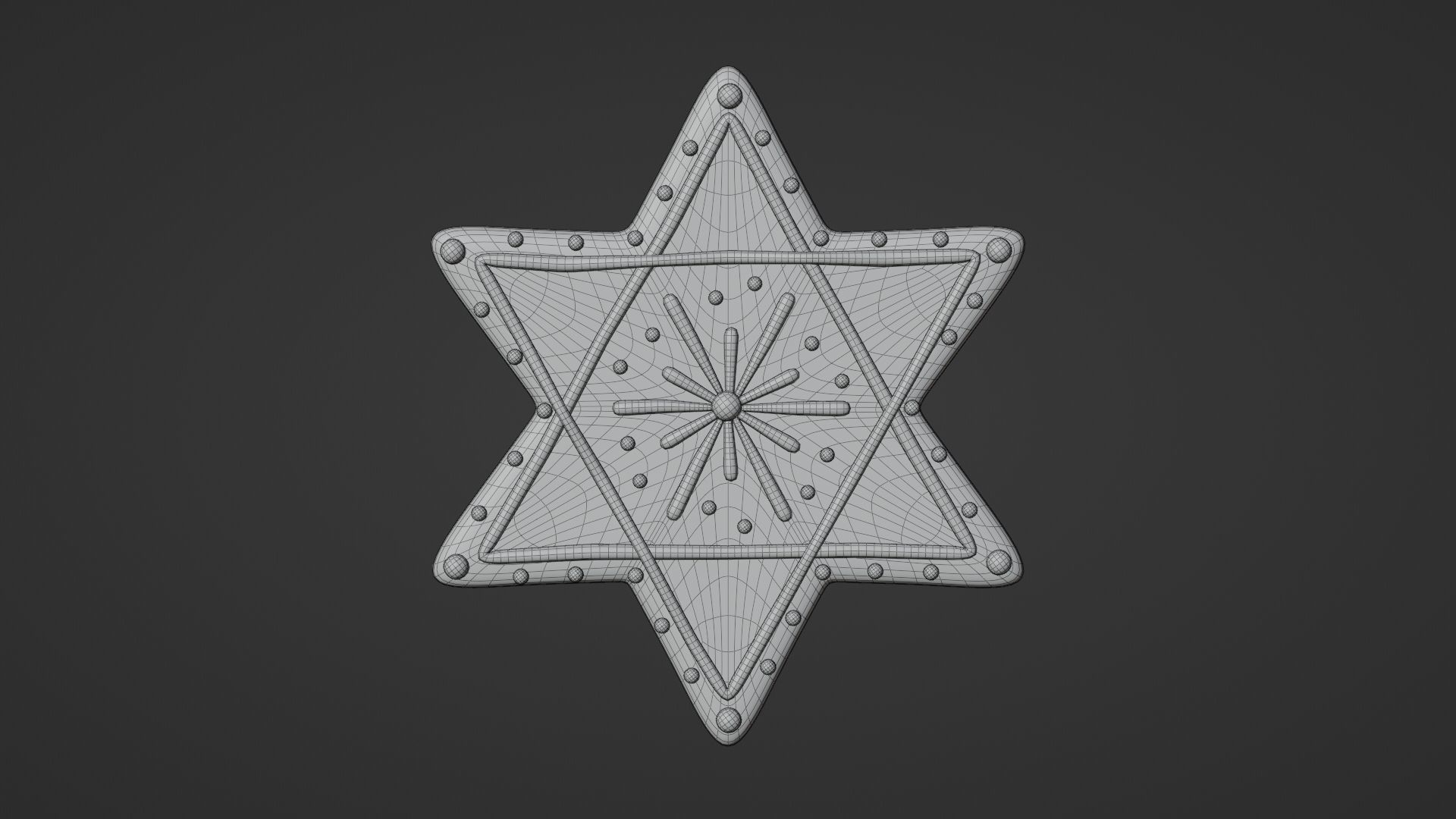 Gingerbread Christmas Cookie 06 3D model_8