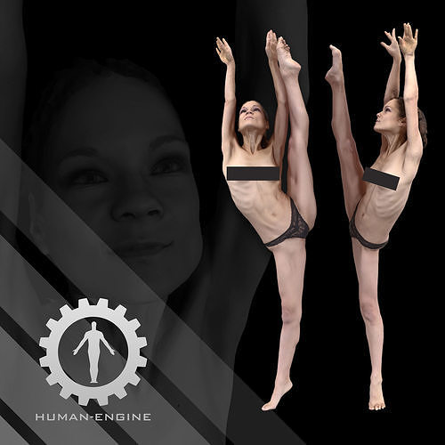 Female Scan - Sylph Ballet Poses 43-44 3D model