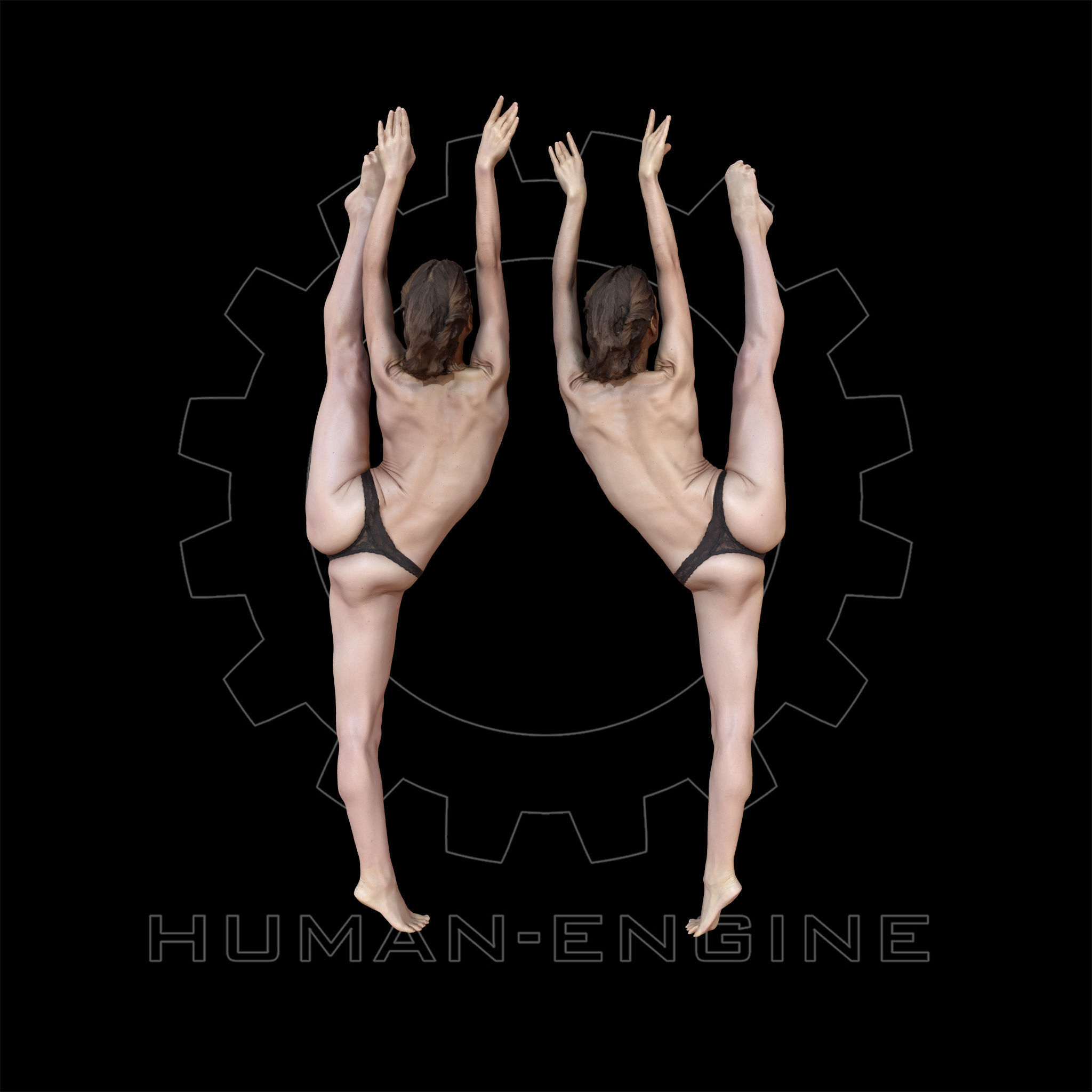 Female Scan - Sylph Ballet Poses 43-44 3D model_11