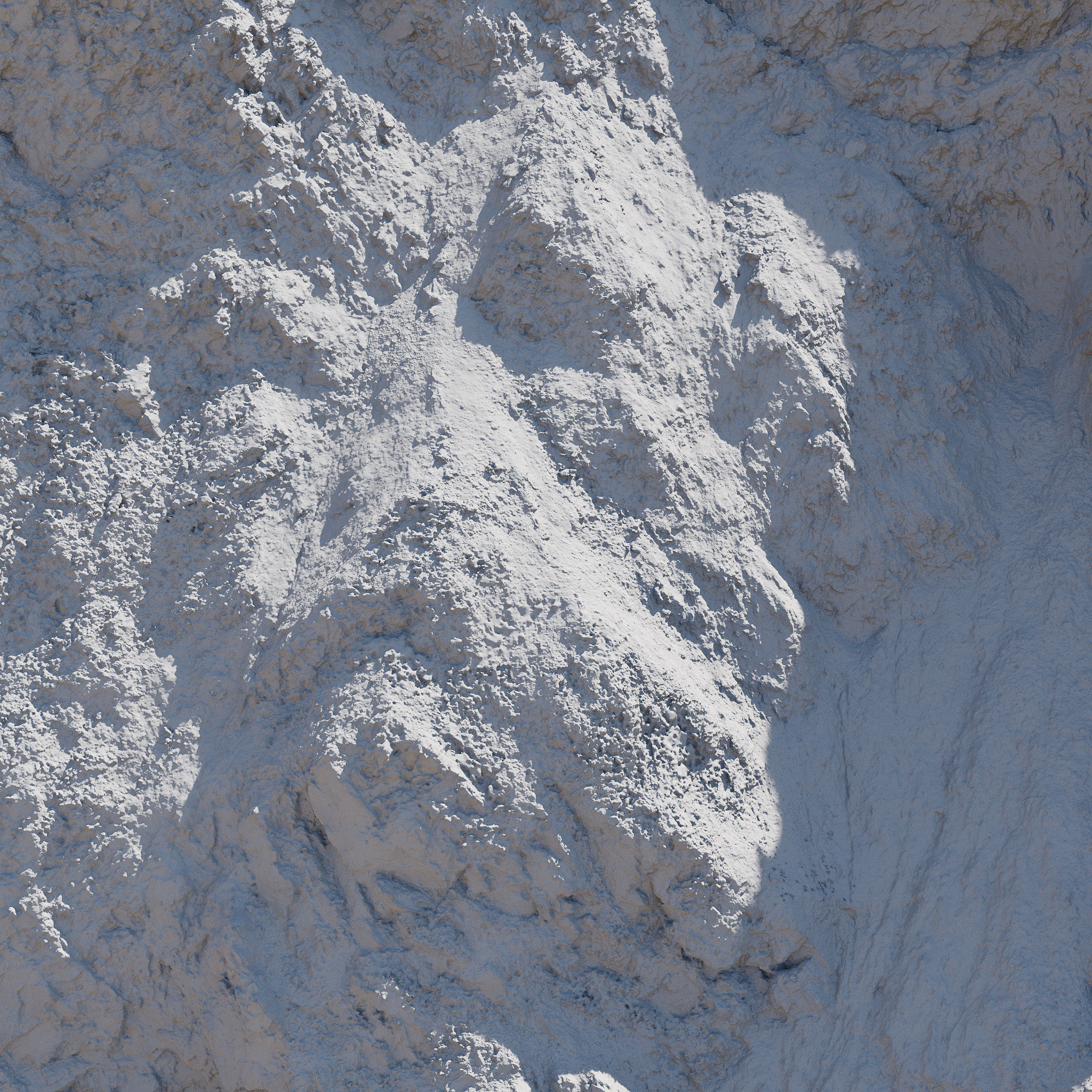 Large Coast Cliff PBR Scan 03 Low-poly 3D model_14