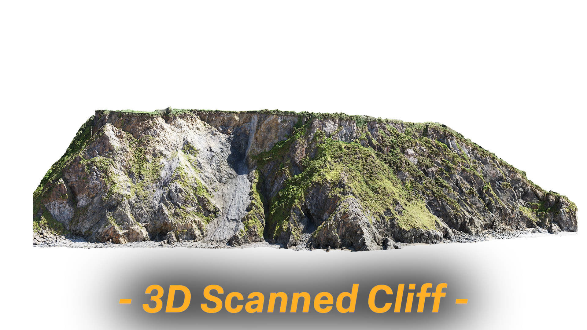 Large Coast Cliff PBR Scan 03 Low-poly 3D model_0