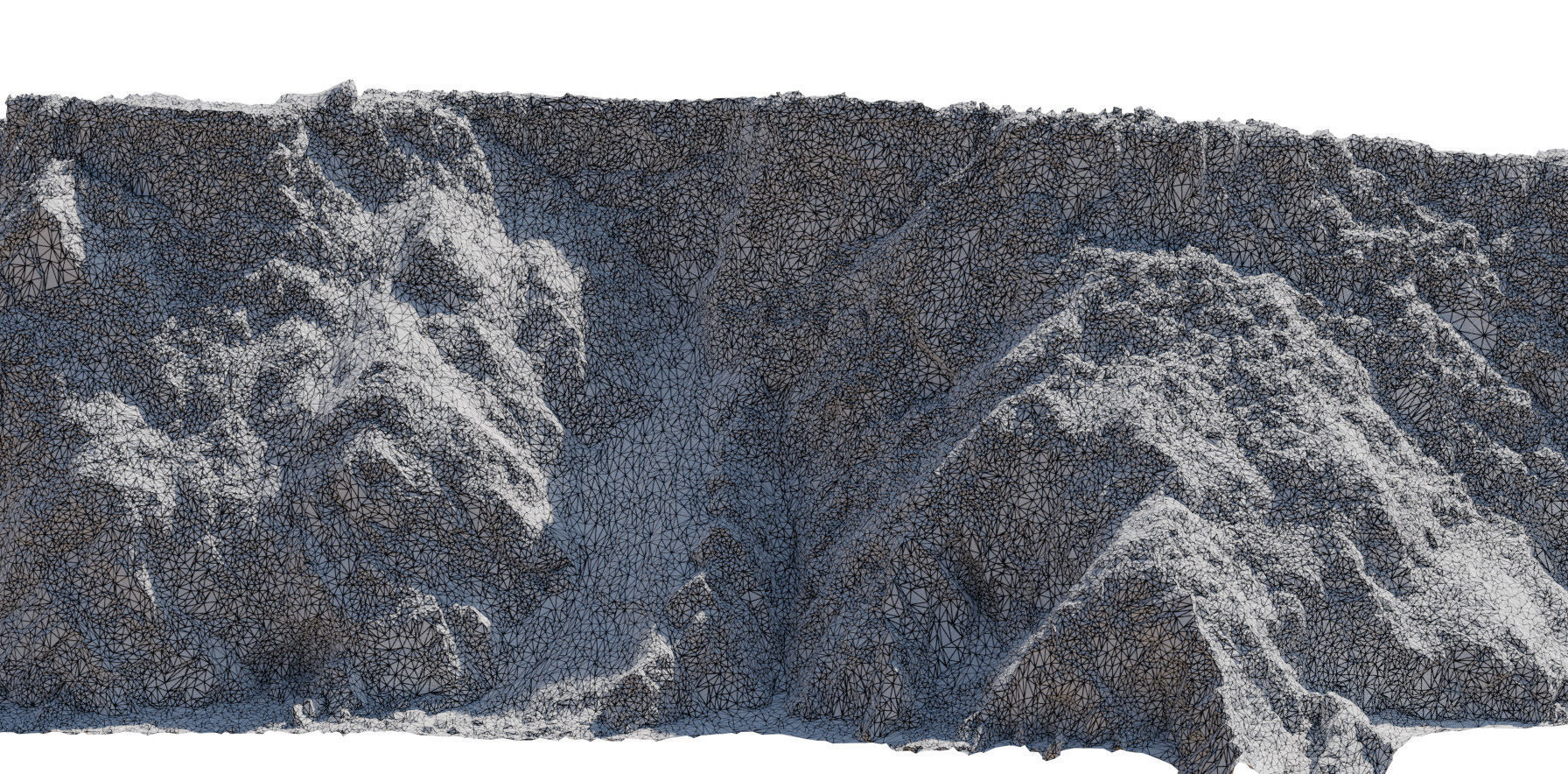 Large Coast Cliff PBR Scan 03 Low-poly 3D model_4