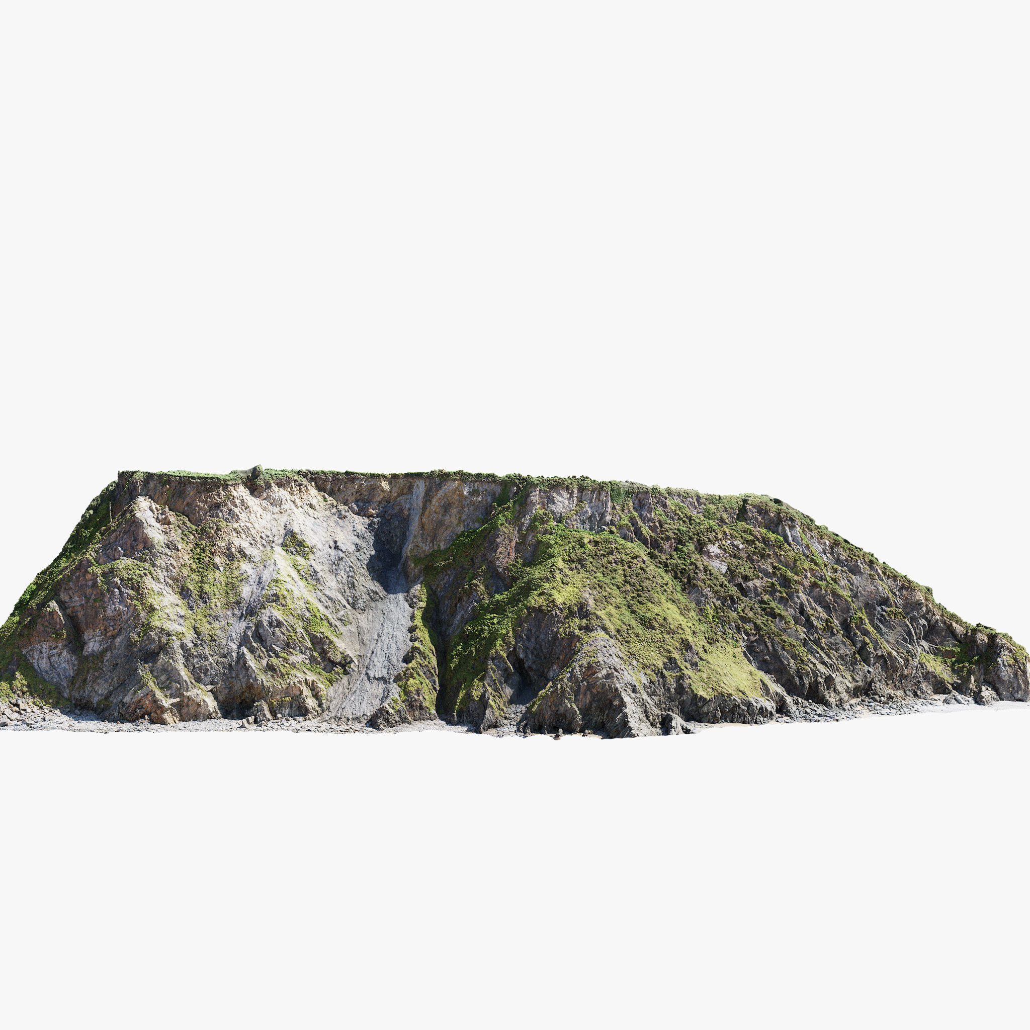Large Coast Cliff PBR Scan 03 Low-poly 3D model_16