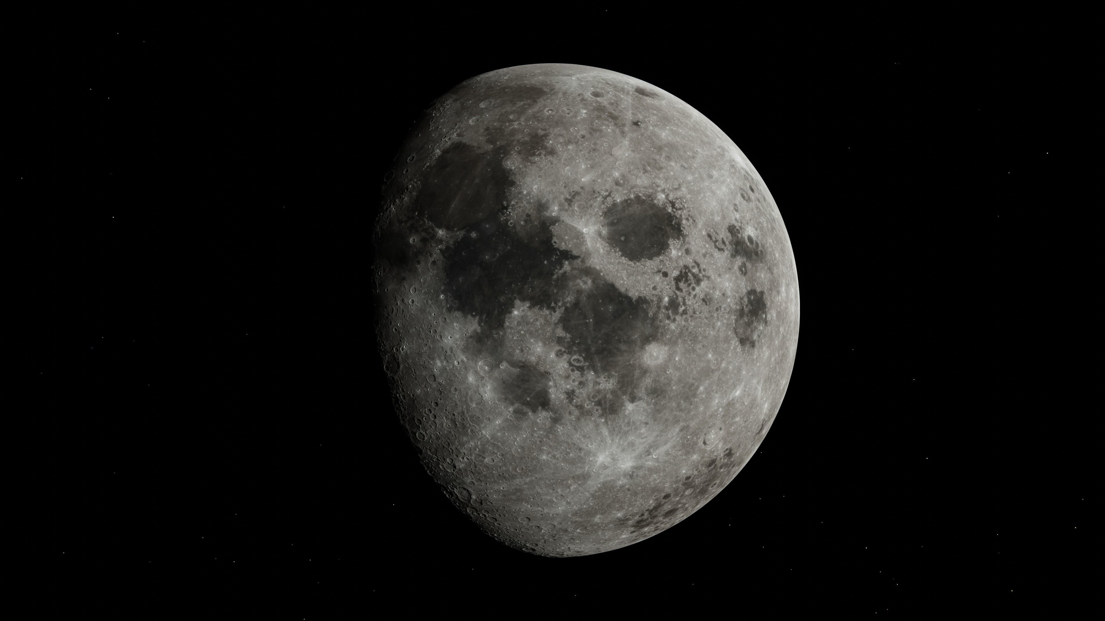 Photorealistic Moon with 27K textures 3D model_1