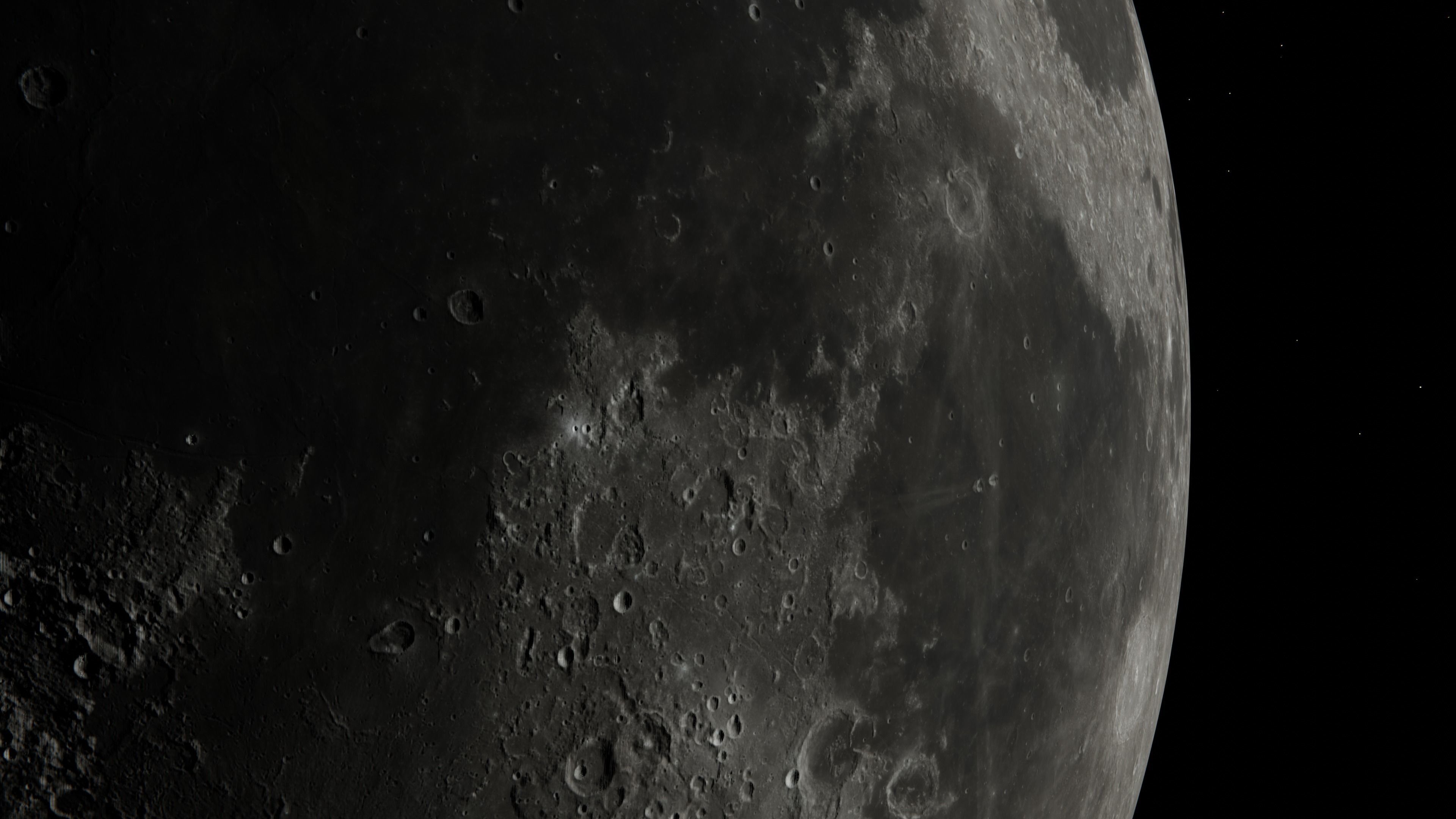 Photorealistic Moon with 27K textures 3D model_2