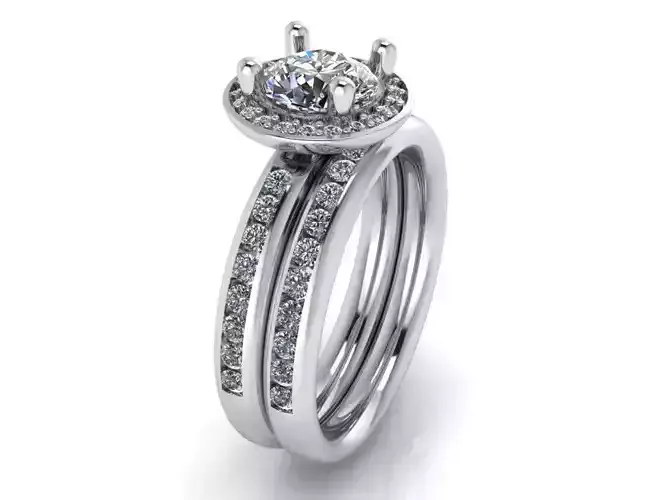 Diamond eternity ring with band 2280 3D print model