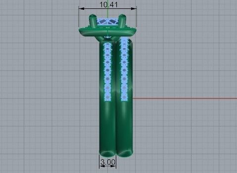 Diamond eternity ring with band 2280 3D print model 3D print model_7