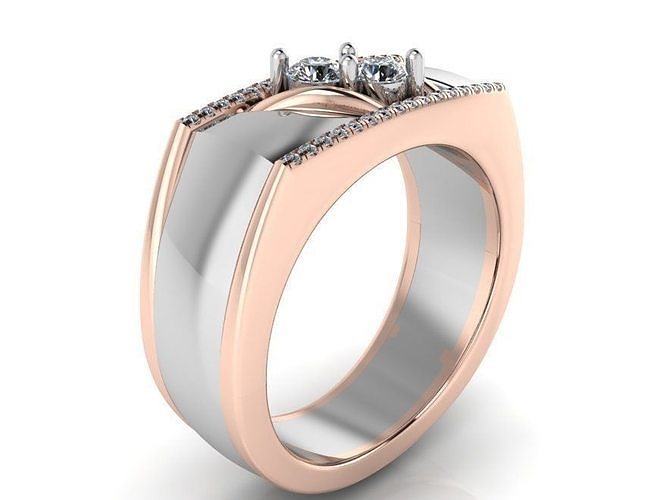 Halo illusion seting ring 2281 3D print model 3D print model